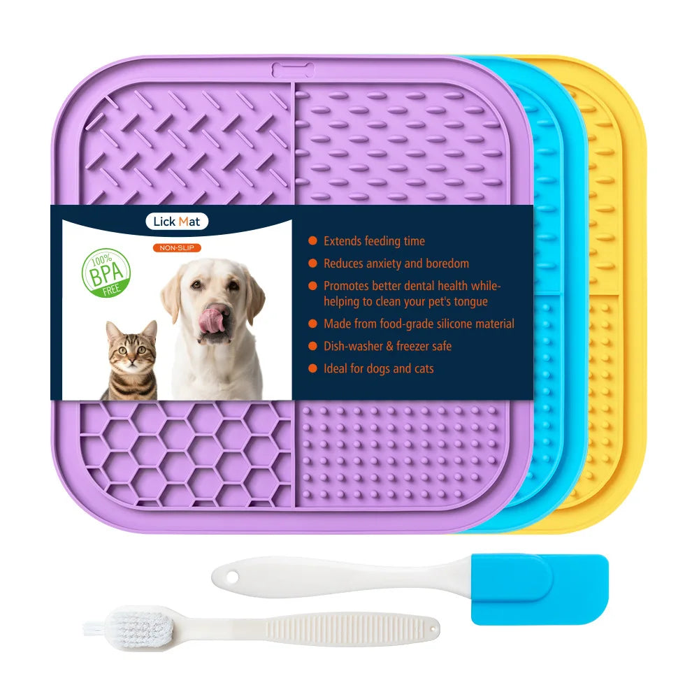 New Pet Silicone Licking Mat Slow Food Maker with Powerful Suction