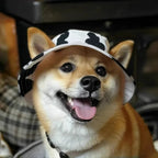 Pet Bucket Hat Summer Sun Cap Adjustable for Small Medium Dogs