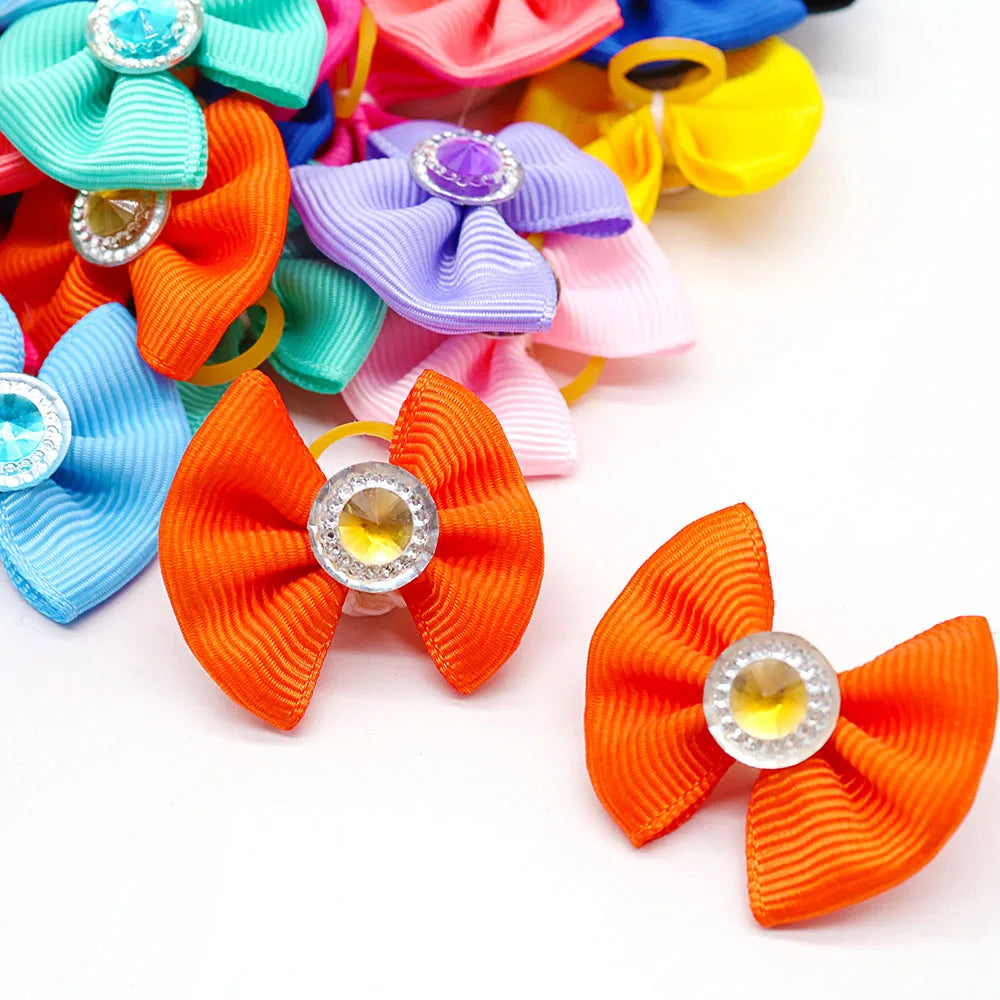 Dog Grooming Hair Bows Dog Bows Mix Colours Small