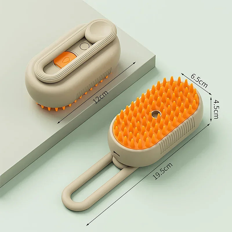 Pet Steam Brush Cat Dog Cleaning Steamy Spray Massage Beauty Comb
