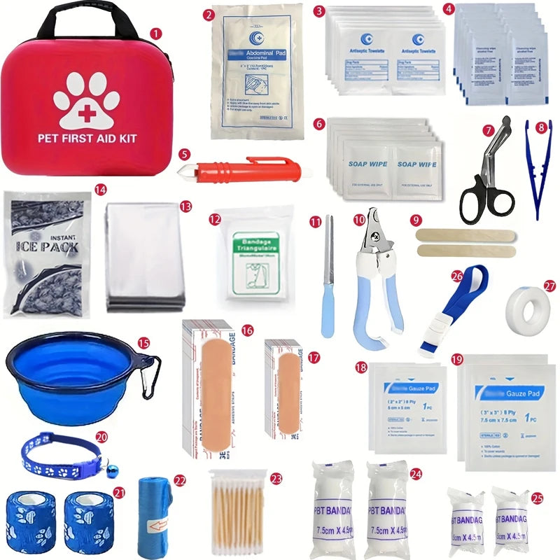 Pet First Aid Kit for Hiking and Camping