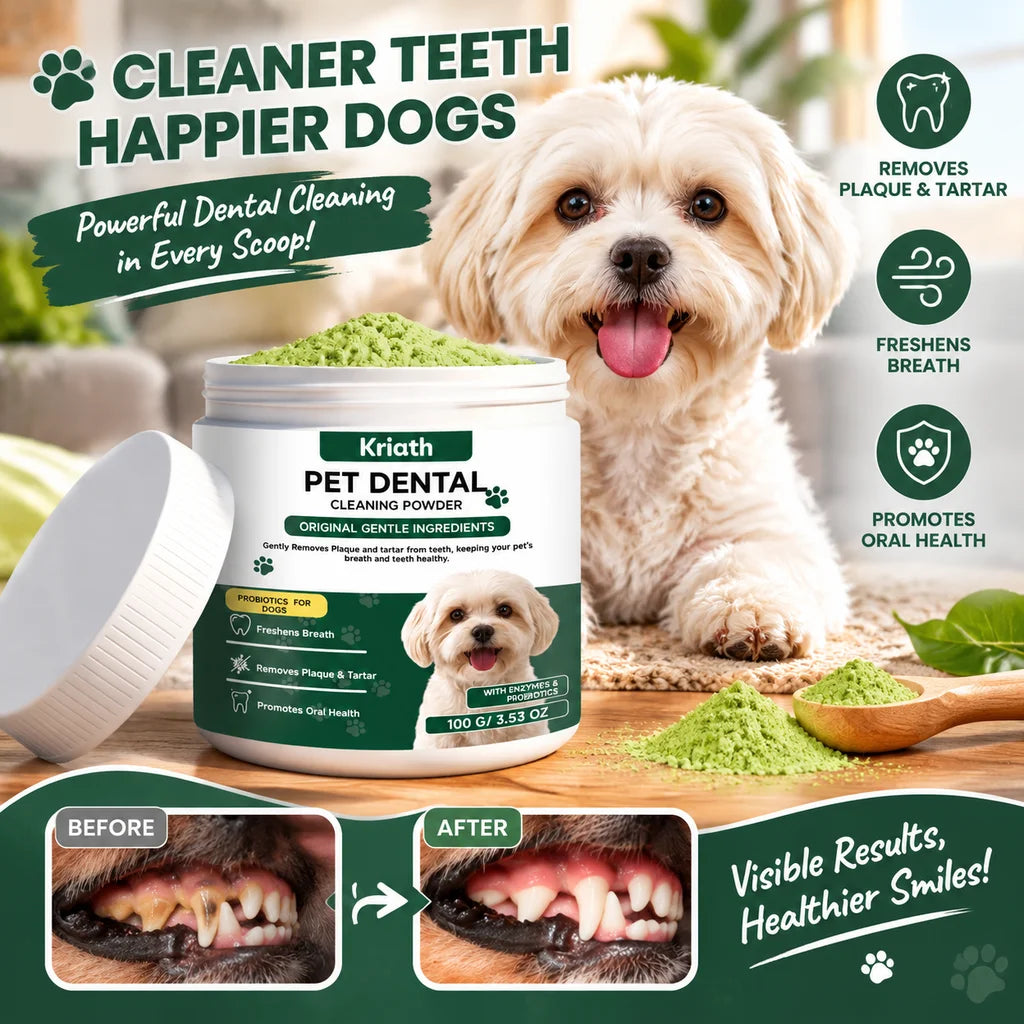 Dog Dental Care Powder Cat Breath Freshener Plaque Tartar Control Pet Oral Hygiene Natural Enzyme Teeth Cleaning Healthy Gums