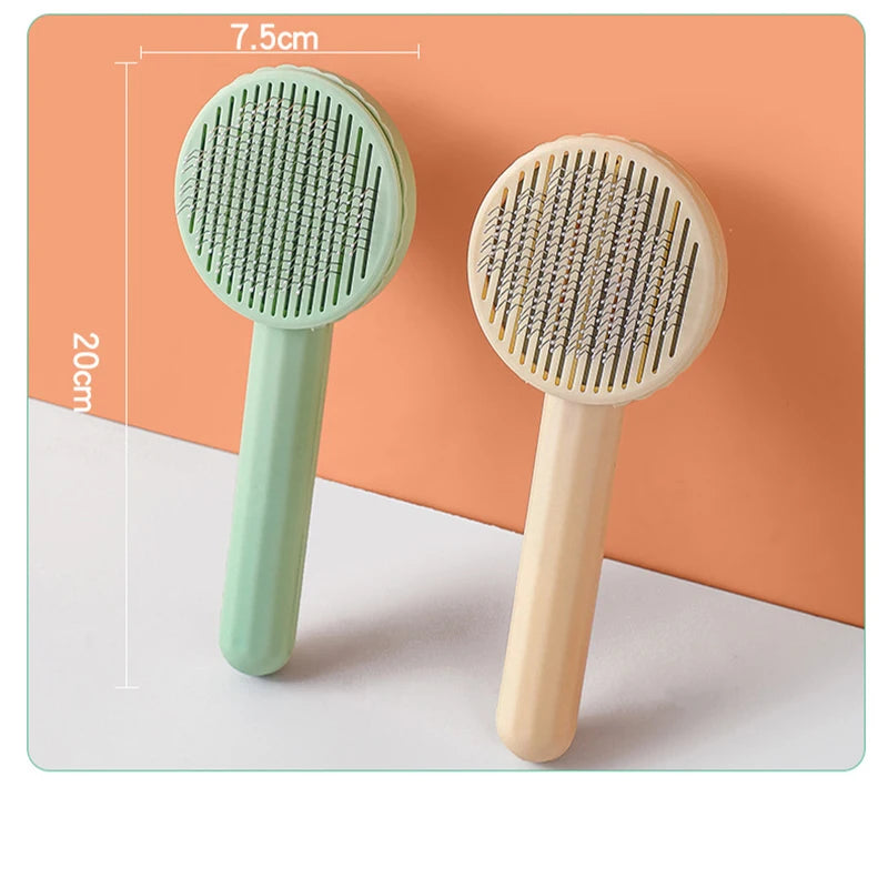 Pet Hair Removal Comb Cat Brush Self Cleaning Slicker Brush for
