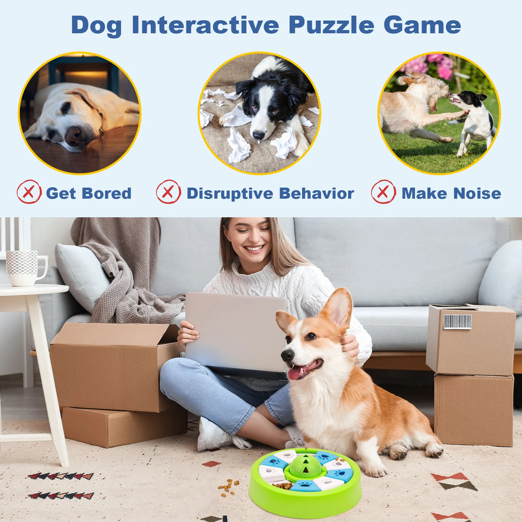 Dog Slow Feeder Bowl Cats PUzzle Toy Snack Storage Food Dispenser