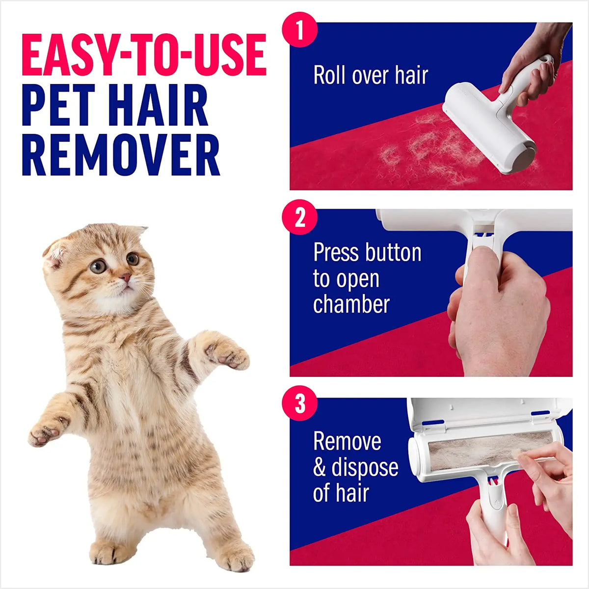 Self-Cleaning Dog & Cat Hair Remover
