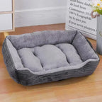 Large Pet House Dog Bed Cat Mat Long Plush Deep Sleeping Warm Soft