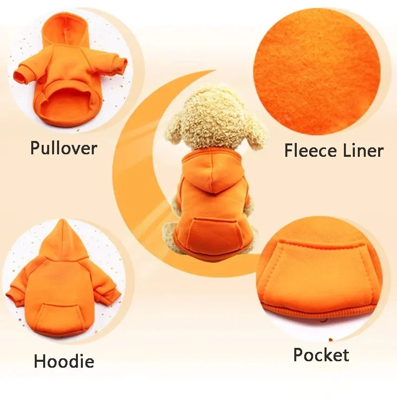Autumn Winter Pet Dog Hoodies Warm Coat Sweater Small Medium Dog