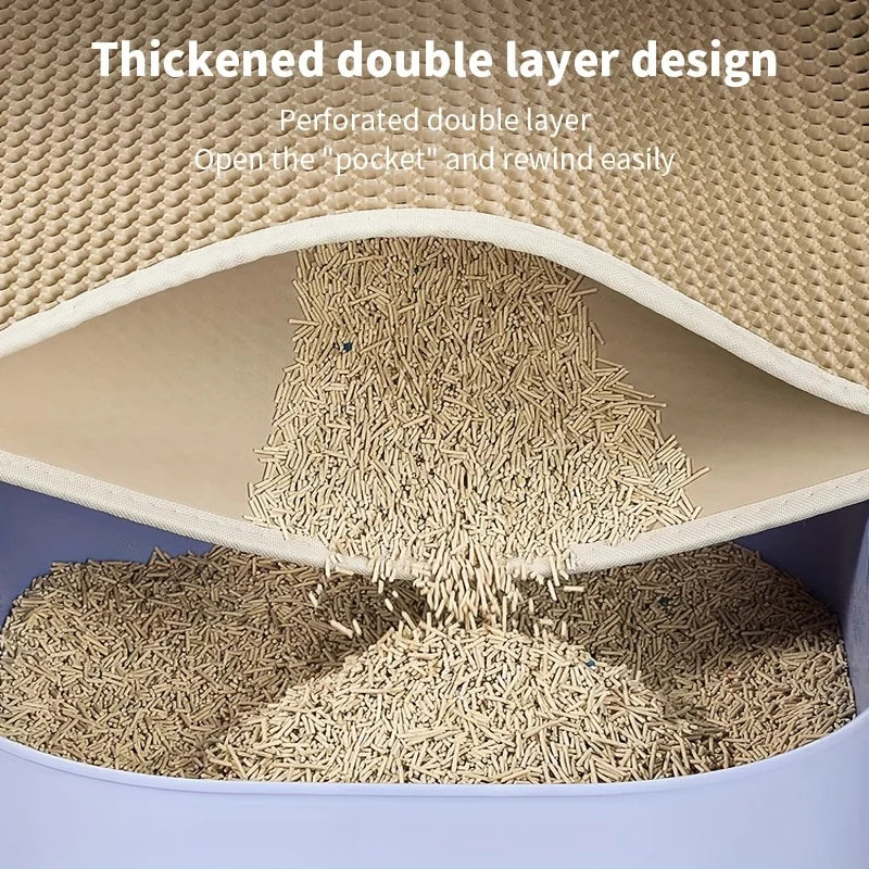Large Size Cat Litter Mat-Advanced Honeycomb Double Layer