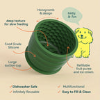 Silicone Slow Feeder Dog Bowl Cup - Anti-Slip Distraction Design