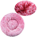 Round Pet Bed for Large Dog Bed Donut Long Plush Cat Bed for