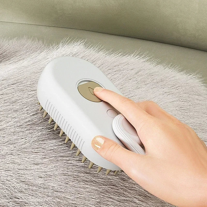 Pet Steam Brush Cat Dog Cleaning Steamy Spray Massage Beauty Comb