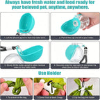2-In-1 Portable Dog Water Bottle Foldable Silicone Dog Bowl