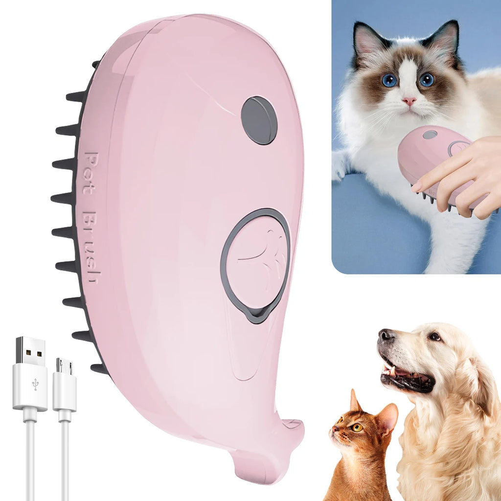 3-in-1 Spray Cat Brush Steamy Dog Brush Electric Spray Cat Hair