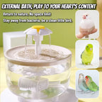 Auto Circulating 2-in-1 Parrot Bath & Pet Water Fountain Drip-Free
