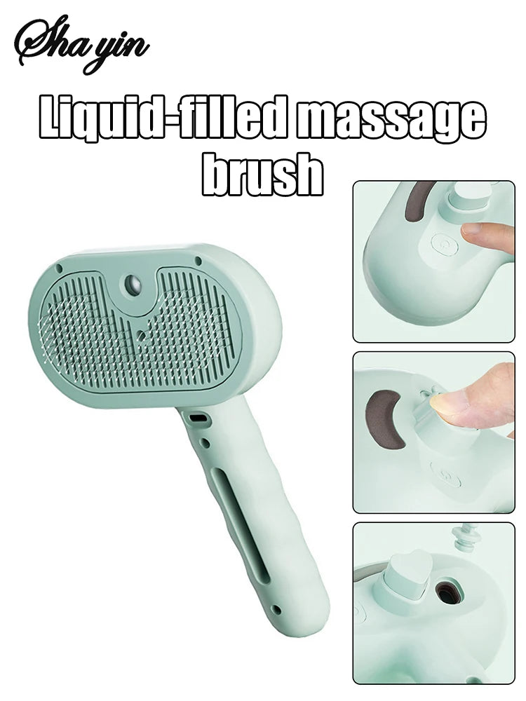 Pet Clean Steam Spray Dog Grooming Brush Unique Steam Brush for