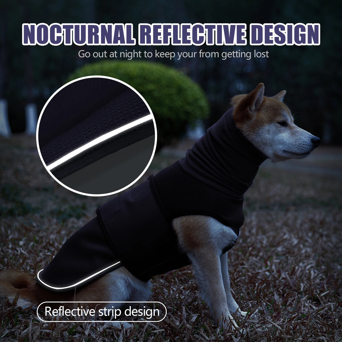 Dog Anxiety Relief Vest With Neck Warmer, Anti-Stress Calming Wrap