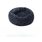 Soft Pet Cat Bed Pad Plush Warm Faux Fur Dog Calm Bed Donut Round
