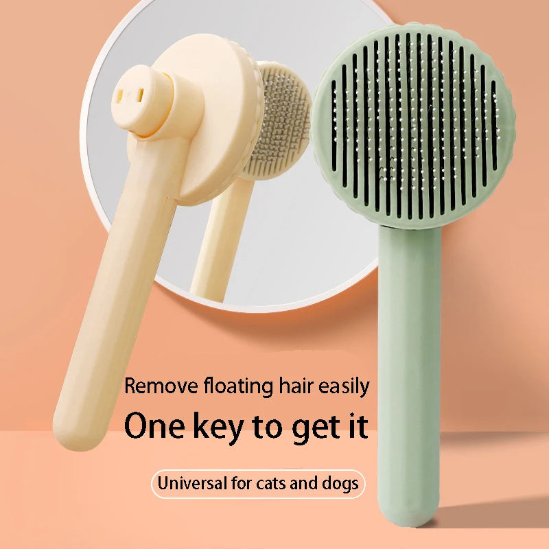 Pet Hair Removal Comb Cat Brush Self Cleaning Slicker Brush for