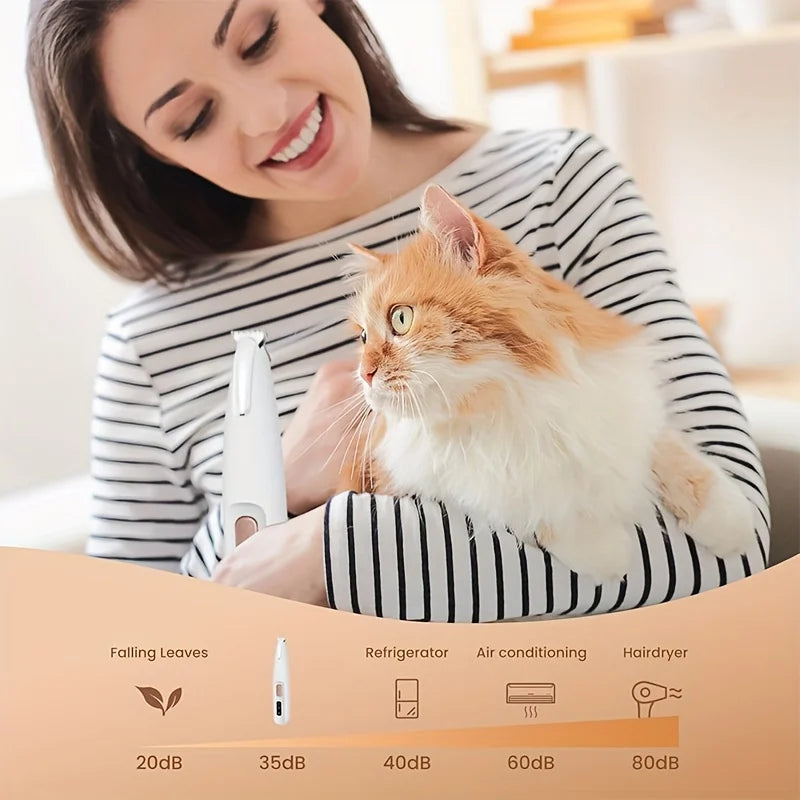 Professional Electric Pet Grooming Scissors, Quiet and Gentle