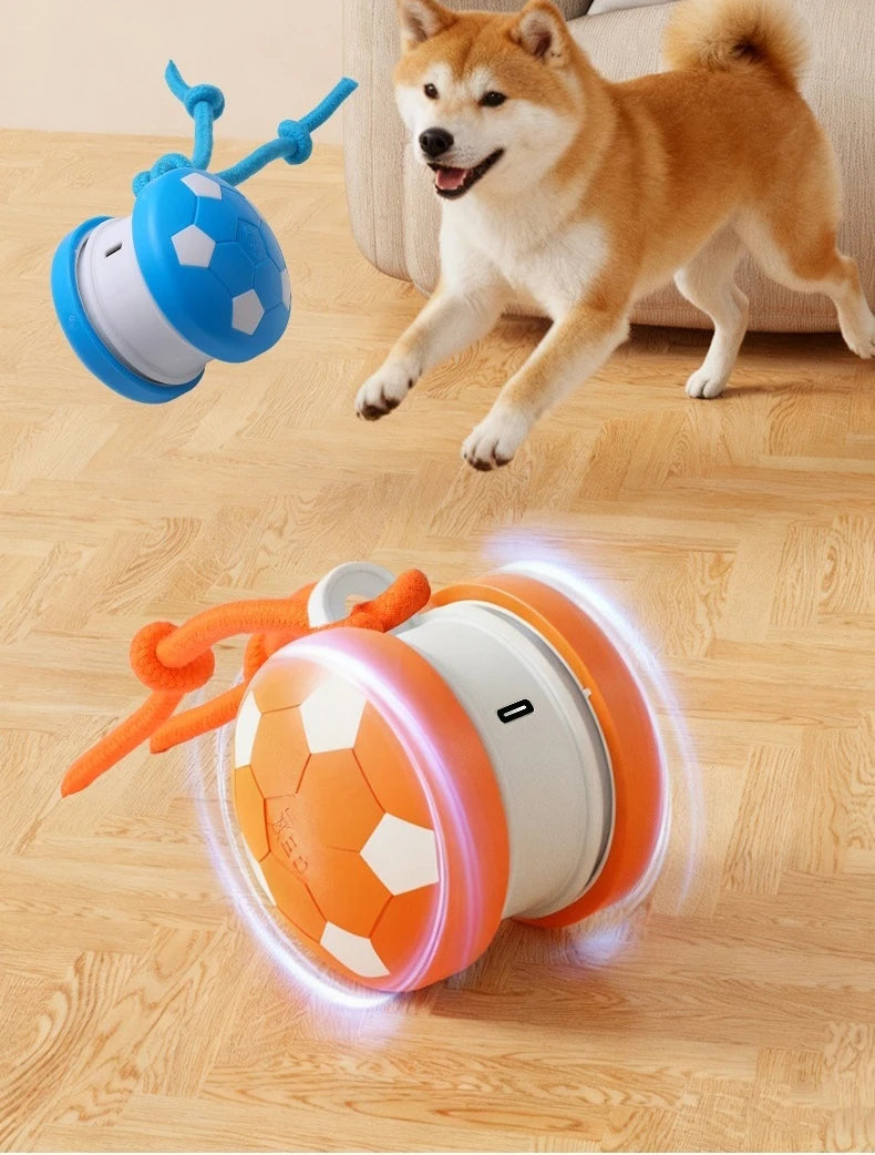 Smart Interactive Dogs Toy Balls Pets Dual-Wheel Spinning Electric