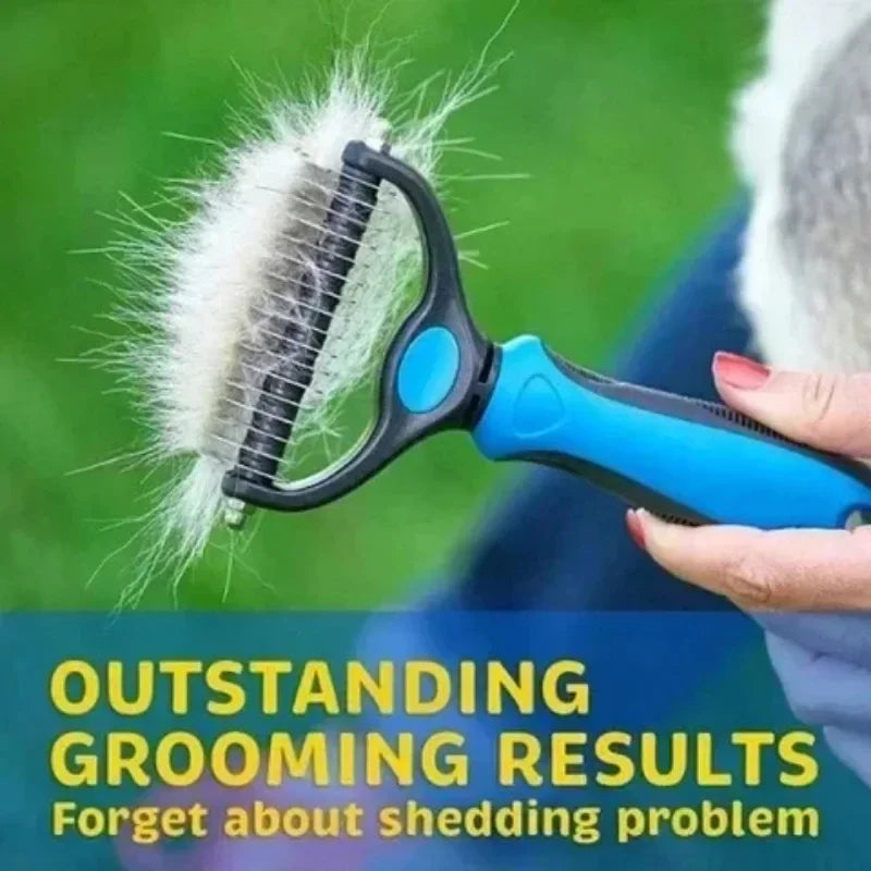 Pet Deshedding Brush Cat Comb Self Cleaning Hair Remover Grooming