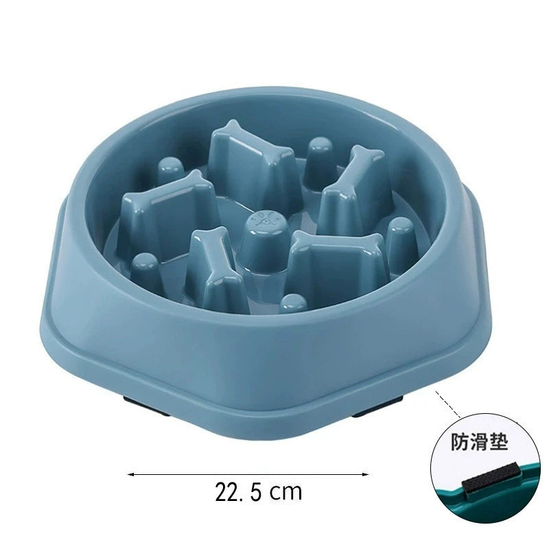 Slow Feeder Dog Bowl Anti-Choking PUppy Food Bowl Anti-Slip Pet