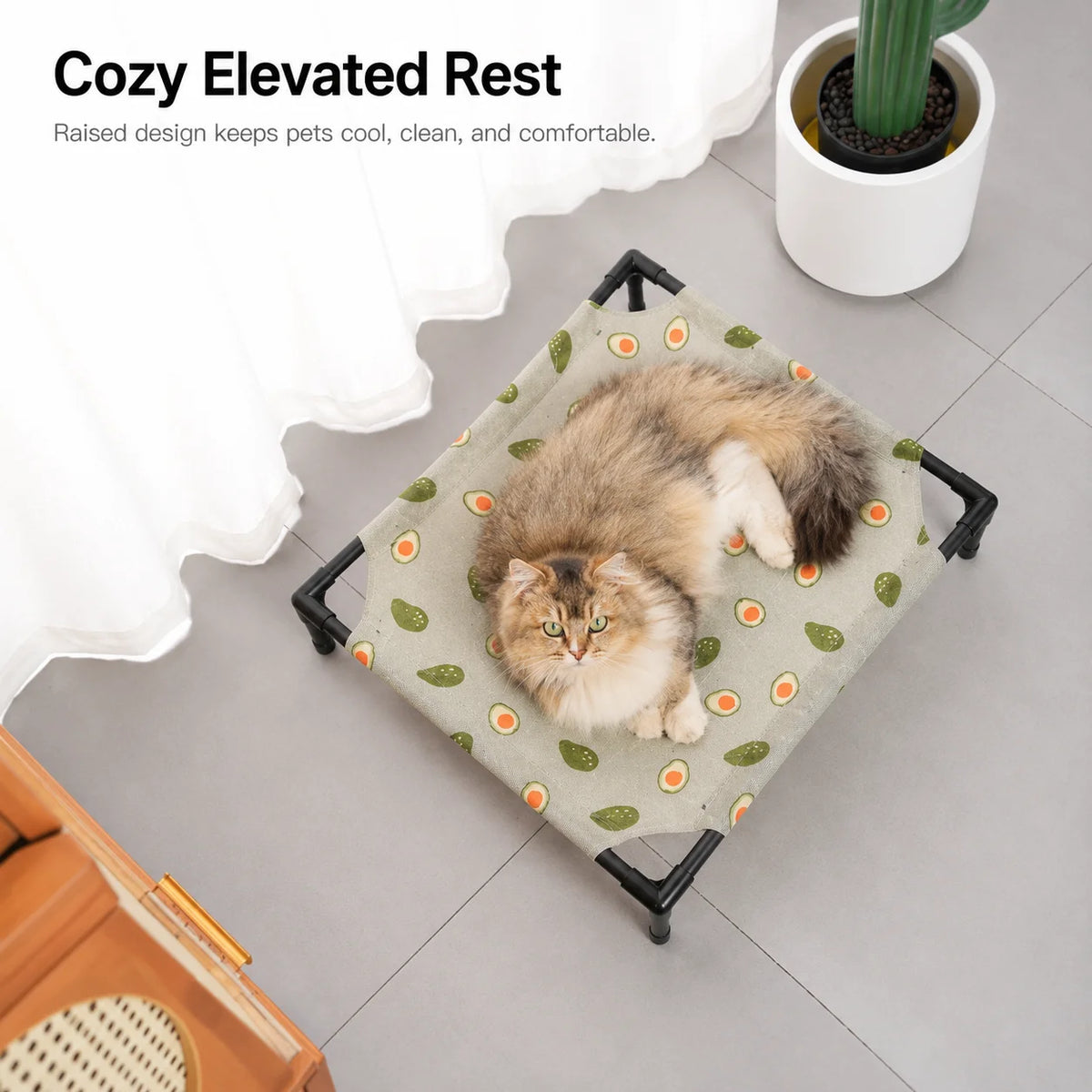 Pet Camping Bed Elevated Bed for Dogs Folding PUppy Camping Bed
