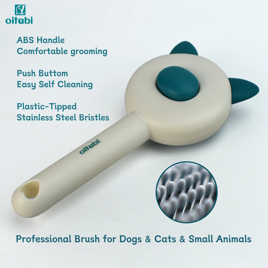 Oitabi Self Cleaning Slicker Brush - Skin Friendly Deshedding