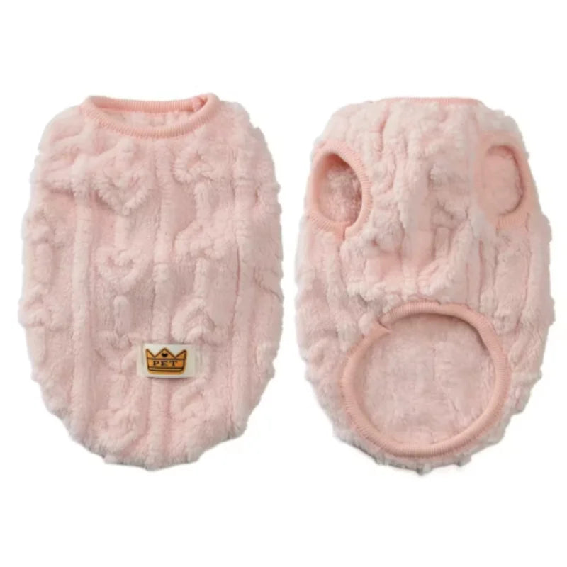 Warm Fleece Dog Jacket Autumn Winter Pet Sweatshirt Soft PUppy