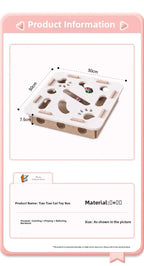 Cat PUzzle Toy Felt PUzzle Box Cat Exercise Toy with Ball Indoor