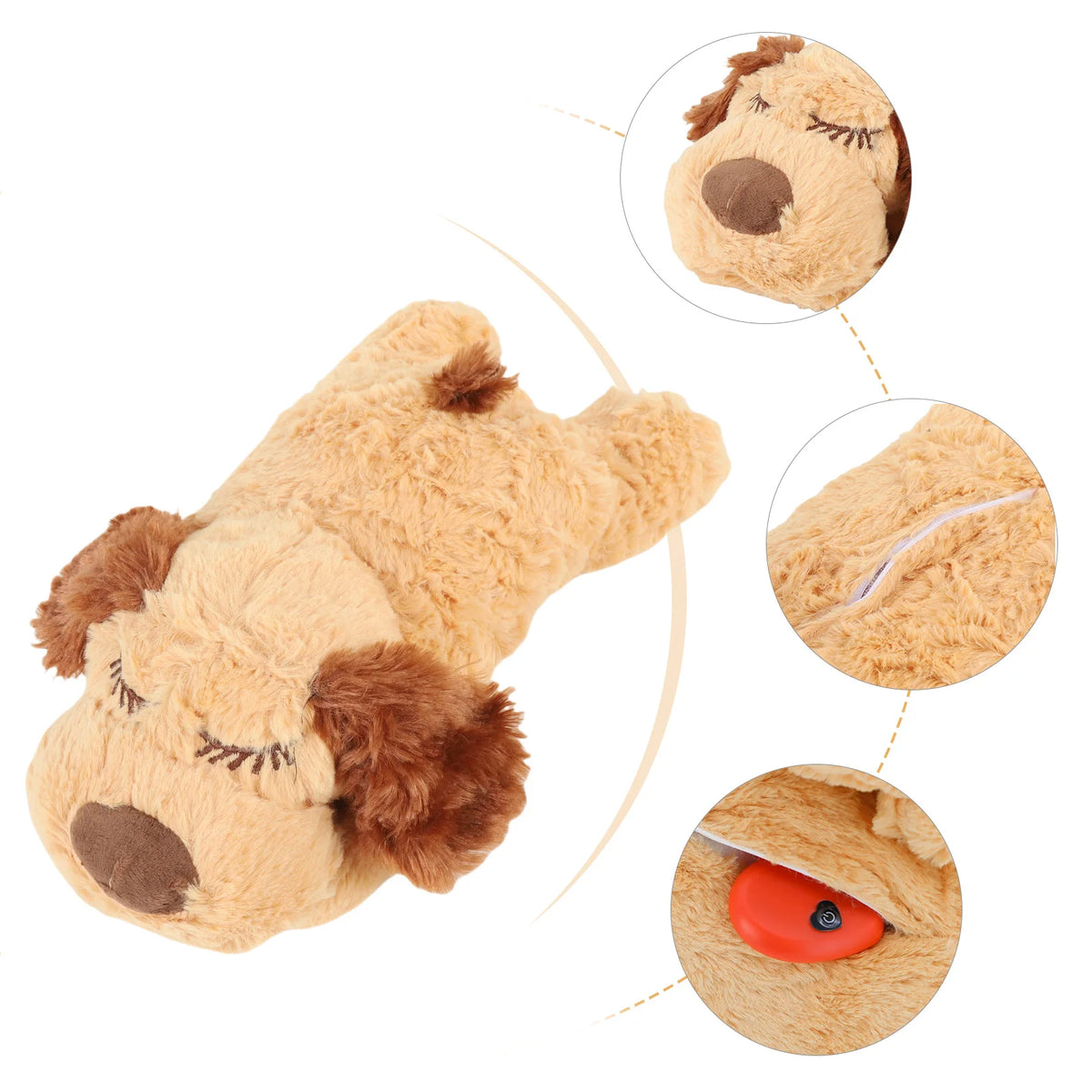 Heartbeat Puppy Toys Interactive Stuffed Animal Heartbeat Plush