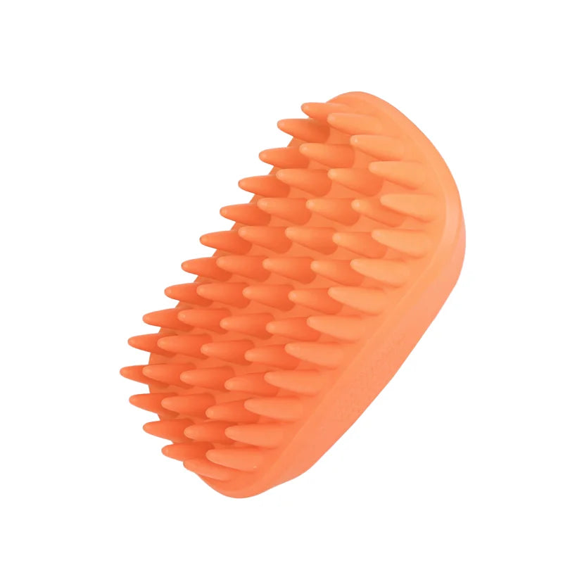 Soft Silicone Pet Bath Brush: Flexible Massage & Deshedding Tool