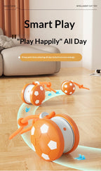 Smart Interactive Dogs Toy Balls Pets Dual-Wheel Spinning Electric