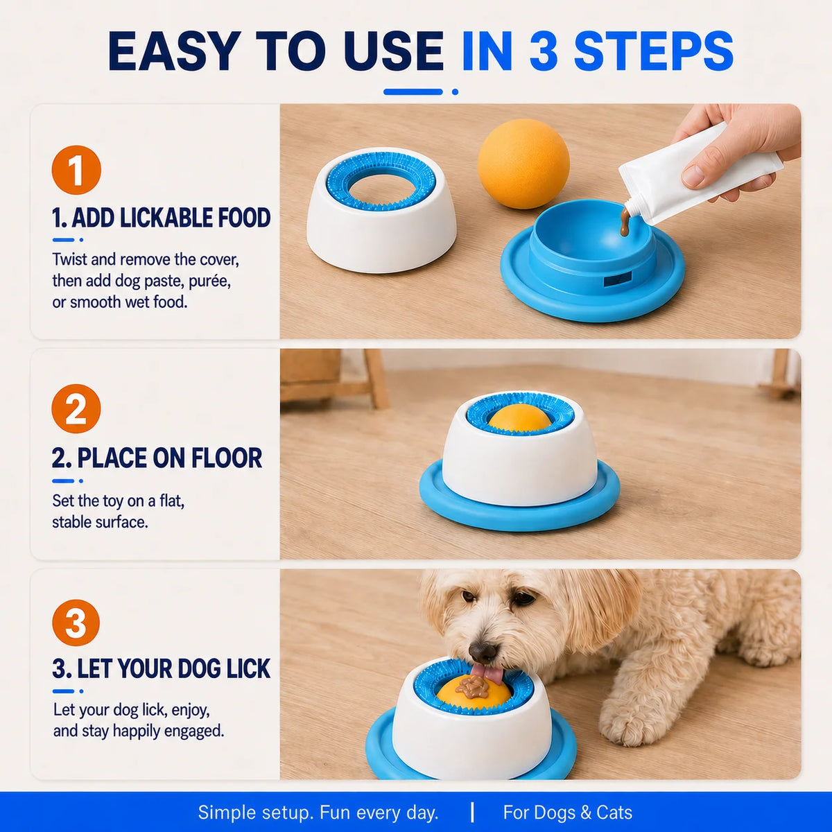 Dog Licking Bowl Slow Feeder Interactive Enrichment Toy for Dogs