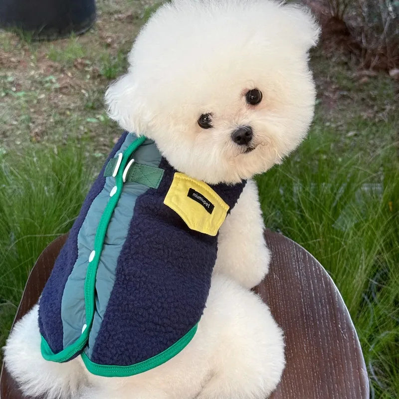 Autumn/Winter Pet Clothing Teddy Button-Front Waistcoat Bichon