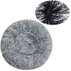 Round Pet Bed for Large Dog Bed Donut Long Plush Cat Bed for