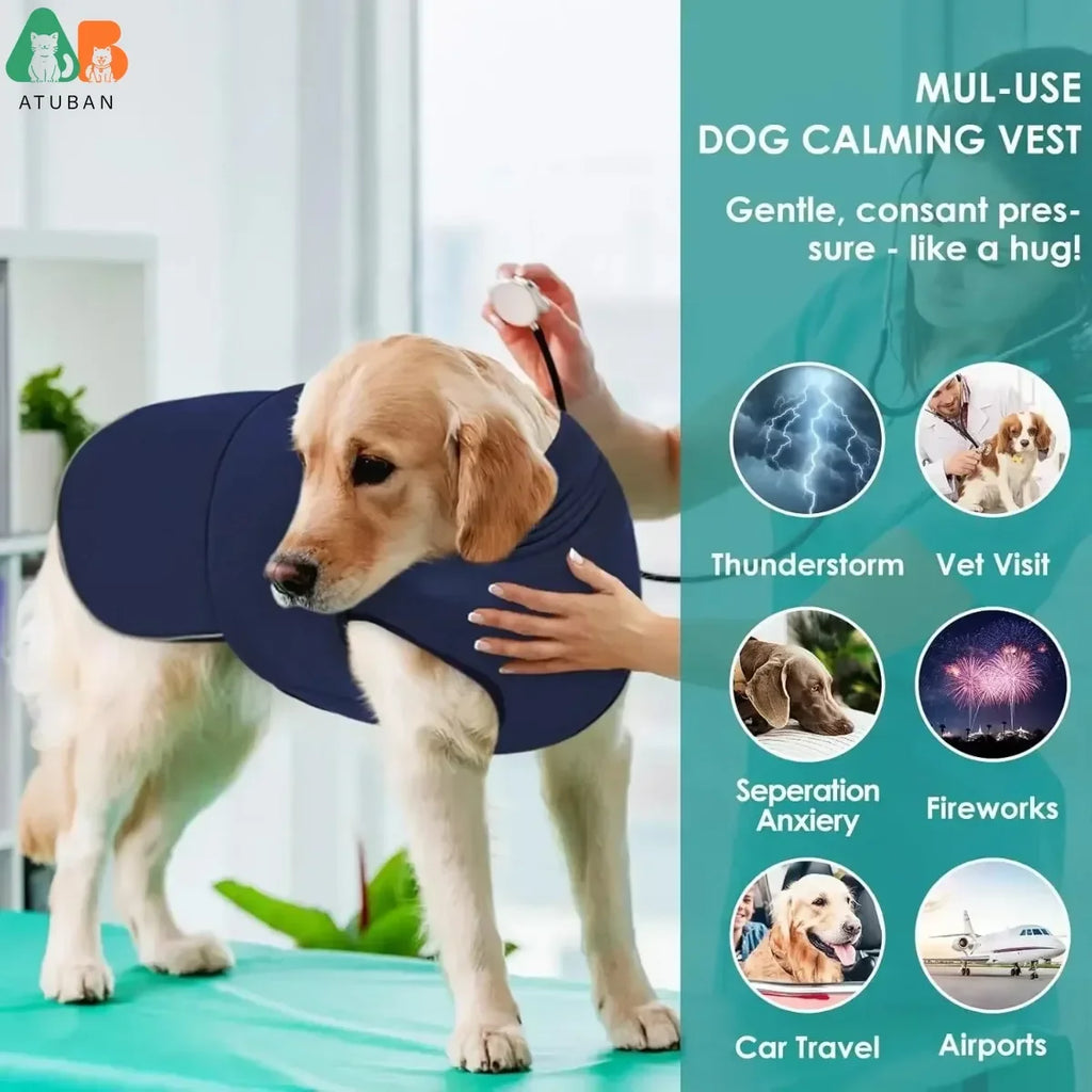 Dog Anxiety Vest,Thunder Jacket For Large Dog Calming Jacket With