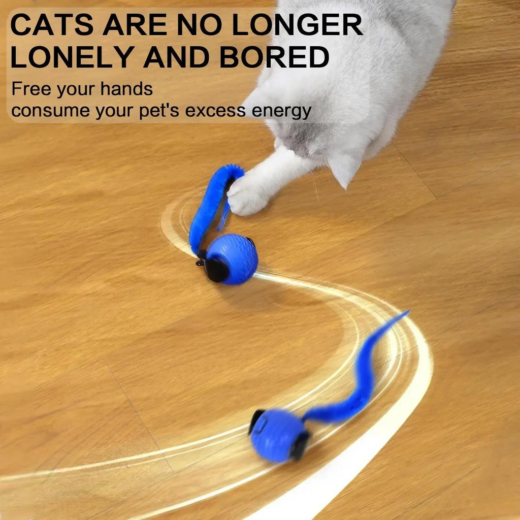 Automatic Rotating Smart Cat Teasing Ball LED Interactive Obstacle