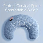 New 2026 Cat Moon Shaped Pillow Super Soft Plush Half Donut Pillow