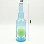 Dog Chew Toy Squeaky Silicone Beer Bottle with Tennis Ball