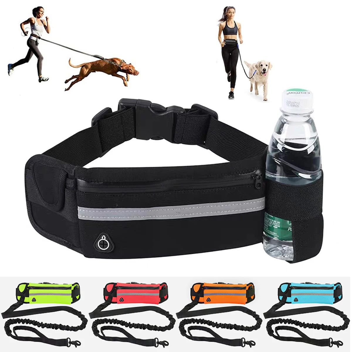 Adjustable Hands-Free Bungee Dog Leash