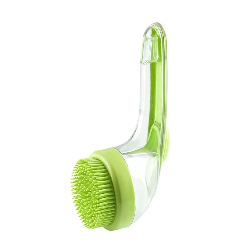Pet Bathing Brush Long Handle Dog Cleaning Brush Soft Silicone Pet