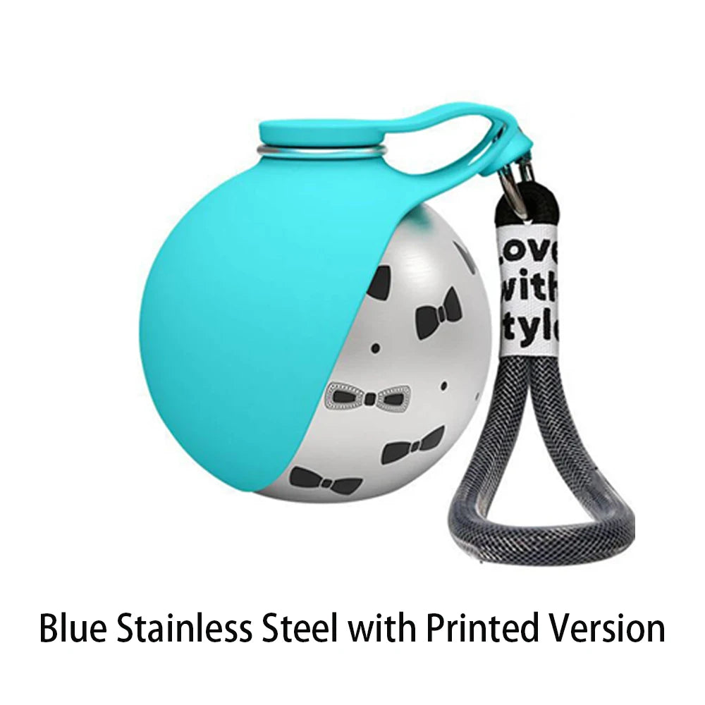 Portable Dog Water Bottle, Plastic/Stainless Steel Pet Water
