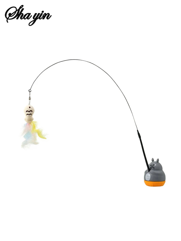 Pet Small Cat Fishing and Cat Teasing Stick 360 Degree Rotation