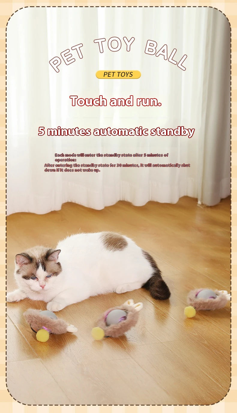 Cat Toys Intelligent Automatic Teasing Ball Silent Irregular