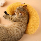 New 2026 Cat Moon Shaped Pillow Super Soft Plush Half Donut Pillow