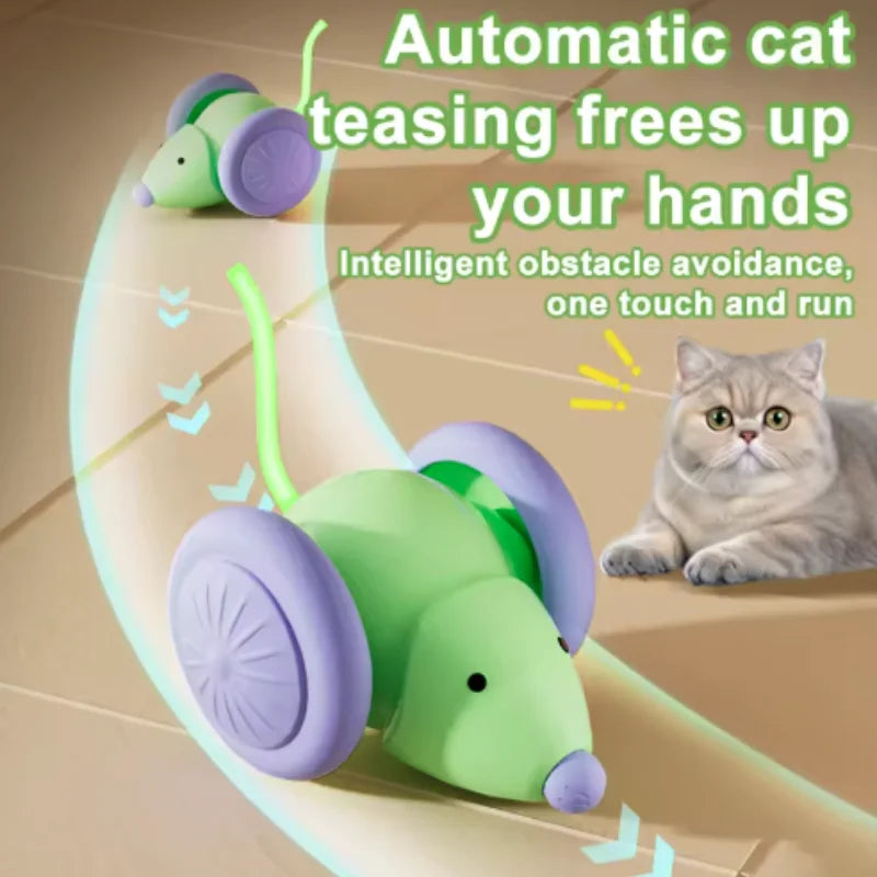 Smart Interactive Cat Toy Usb Rechargeable Rotating Feather