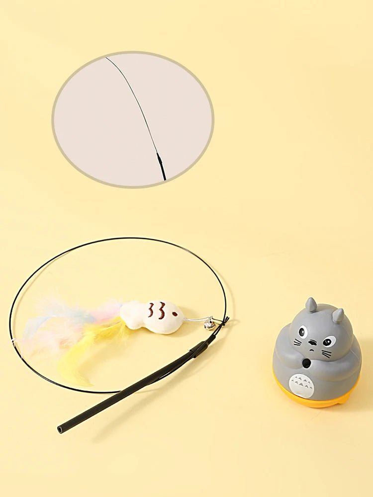 Pet Small Cat Fishing and Cat Teasing Stick 360 Degree Rotation