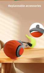 Cat Interactive Ball Toys Automatic Rolling Ball Faux Tail
