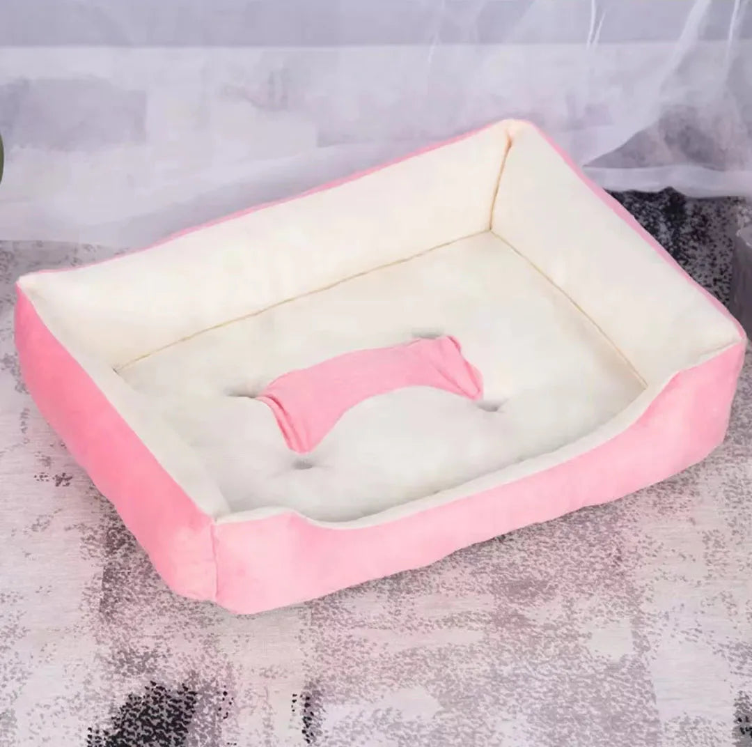 Large Pet House Dog Bed Cat Mat Long Plush Deep Sleeping Warm Soft